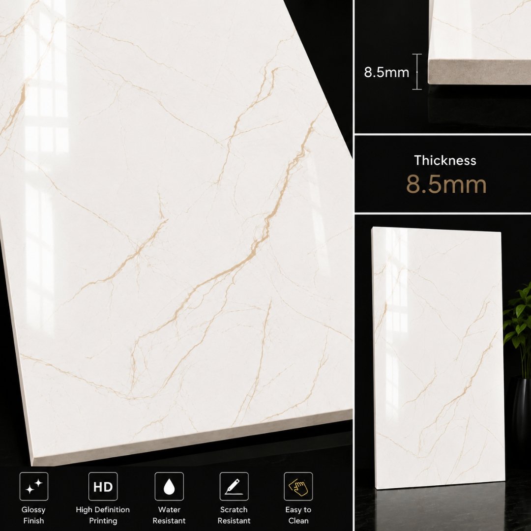 CA - Abria Beige Marble & Stone Kitchen Tiles - My Home Studio